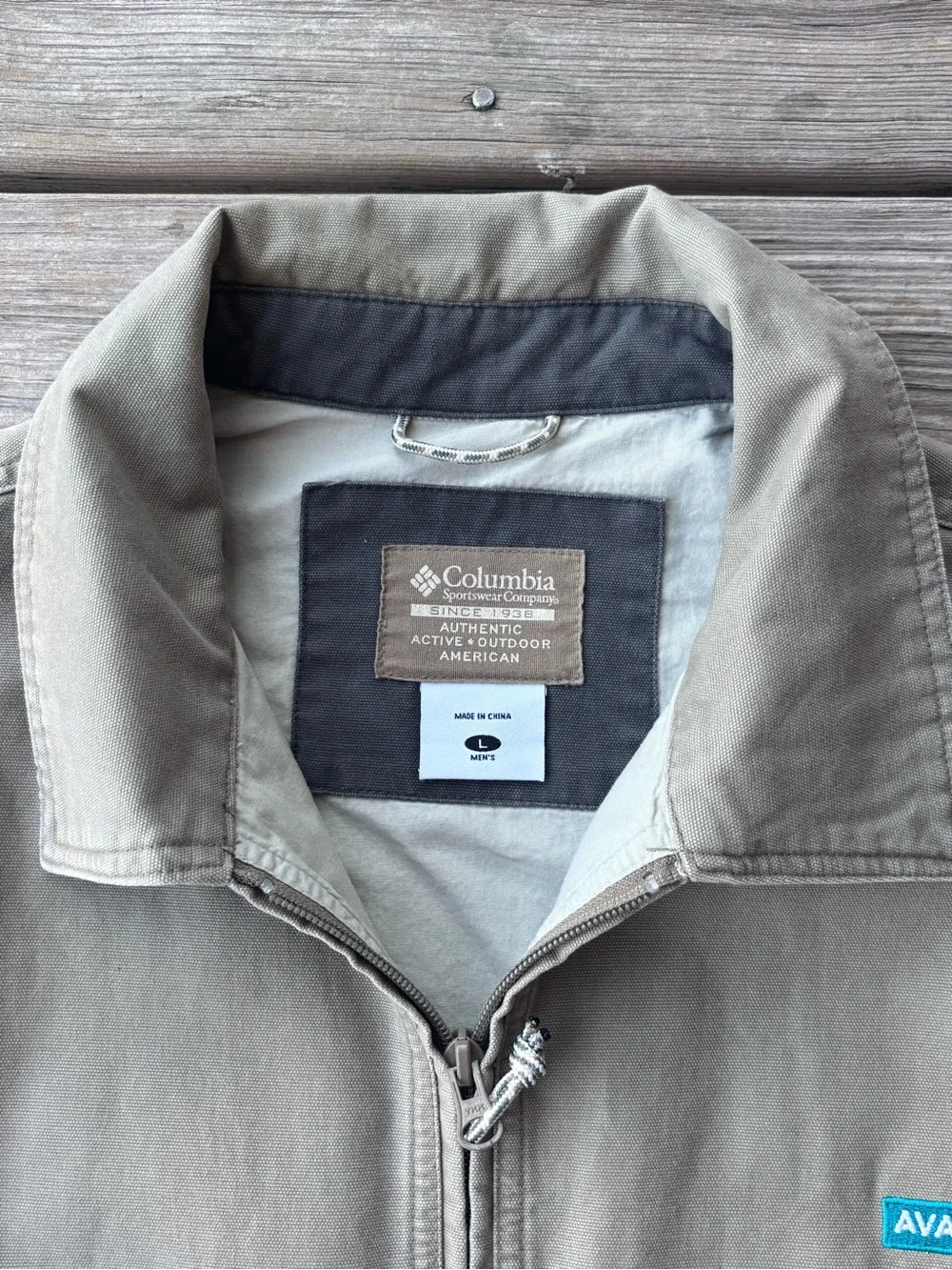 Columbia Men's Taupe Utility Canvas Zip-Front Jacket